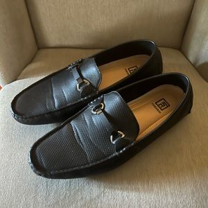 Faranzi Mens black slip on shoes